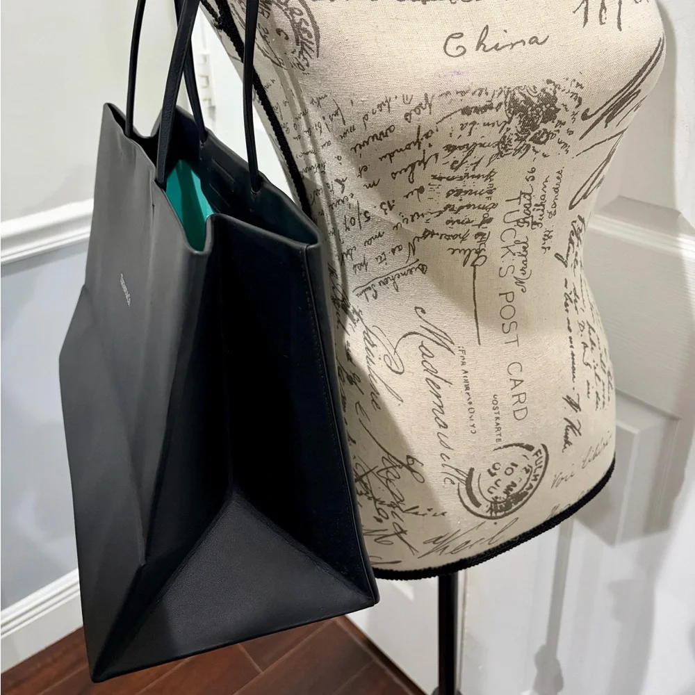 Tiffany & Co. Black Structured Leather Tote - Picture 5 of 8